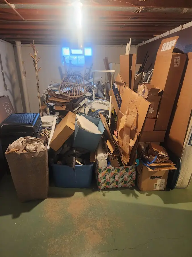 Roll-off dumpster container at job site for 4 Yard Dumpster Rental in South Glens Falls